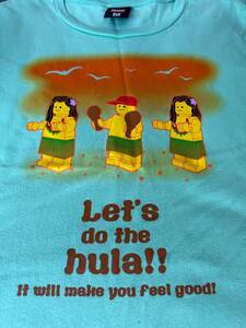 送料無料 メンズ M レゴストア購入 LEGO Tシャツ 半袖 hawaii ハワイ フラガール グリーン ワンオーナー フラダンス 公式 美品