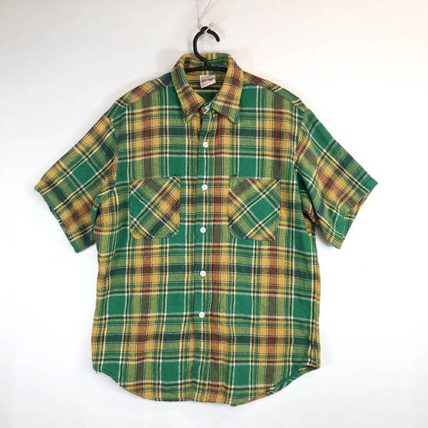 70s BIG MAC JCPenny ネルシャツ Mサイズ 半袖リメイク チェック柄