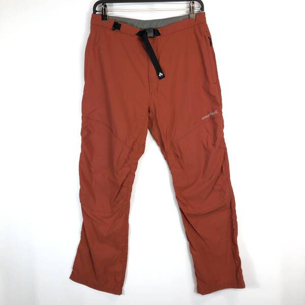モンベル mont-bell サニーサイドパンツ Men's 1105428 ナイロンパンツ MサイズShort丈 レンガ