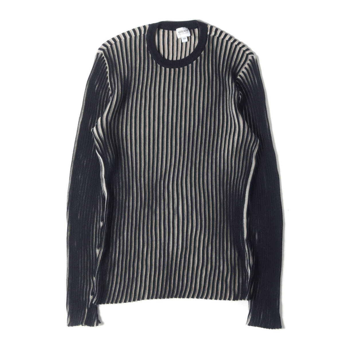 ARMANI COLLEZIONI ダークグレー ニット L ニット セーター アルマーニ コレツィオーニ ARMANI COLLEZIONI