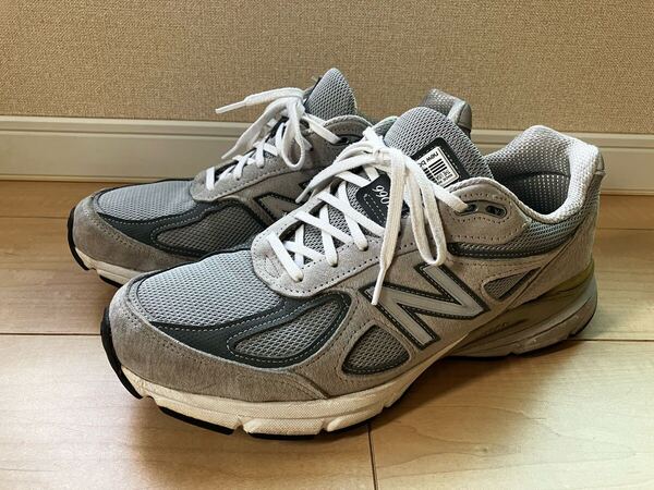 美品 正規品 米国製 New Balance ニューバランス M990GL4 990v4 28.0cm US10.0 グレー Gray 991 992 993 m990v6 AURALEE KITH 2002 即決
