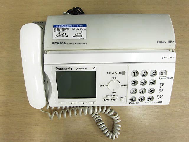 Panasonic - 【美品】パナソニック ファックス電話 おたっくす KX-PW606-W 子機2台 Panasonic 子機2台付 ファックス電話機 パナソニック おたっくす