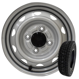 2025年製 ヨコハマ SY01V 145/80R12 80/78N + 単穴ホイール(PK355S) スタッドレスタイヤ + スチールホイール 4本セット