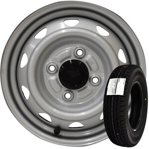 2025年製 ブリヂストン W300 145/80R12 80/78N + 単穴 PK355S スチールホイール 4本セット