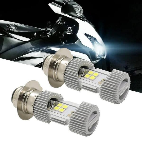 2個セット ホワイト PH7 LED ヘッドライト バルブ Hi/Lo 切替 KLX250SR マジェスティ JOG ジョグ アプリオ TZR50R TDR80 TLR200 DT50 TL125