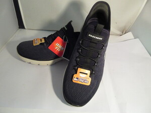 25,5cm мужской спортивные туфли Skechers slip in z232469W BLK цвет туфли без застежки "свободные руки" 4E соответствует. широкий Fit Slip-ins