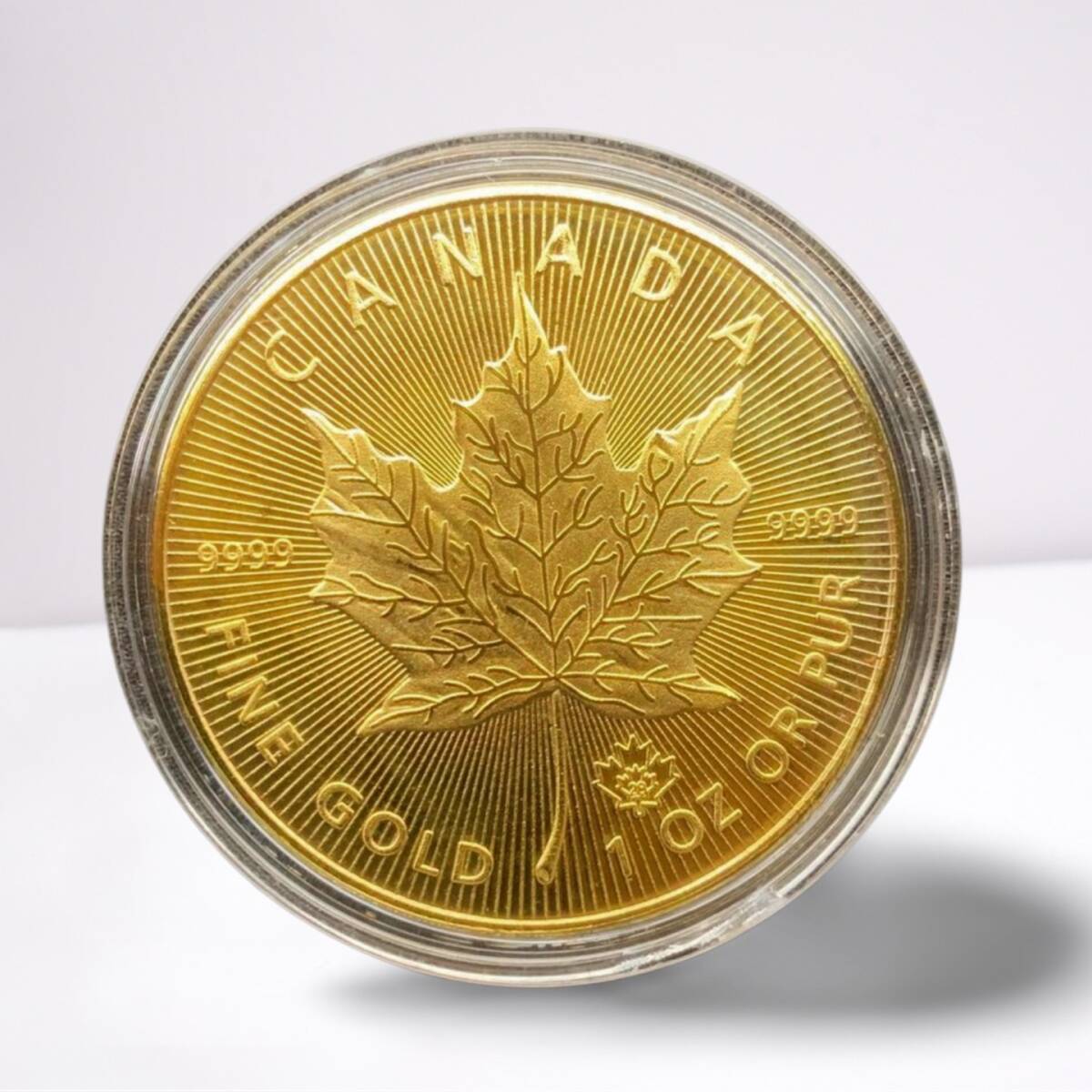 L429　カナダ メープルリーフ　　記念金貨 大型金貨　カプセル付き Yahoo!オークション -「メイプルリーフ金貨」(硬貨) (貨幣)の