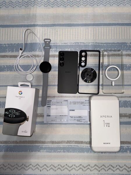 xperia1ⅶ SIMフリーブラック16GB/512GB pixelWatch2 LTE セット