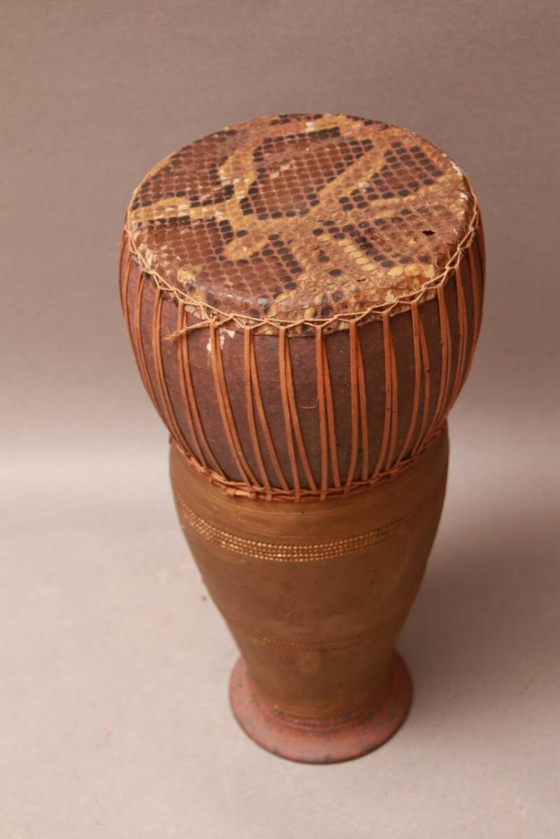 昭和レトロ/インドネシア/ドラム/陶器/レトロ/ヴィンテージ/キャンプ/楽器/小