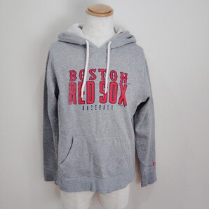 0815/LG/UNDERARMOR メンズ パーカー プルオーバー スウェット レッドソックス 裏起毛 グレー