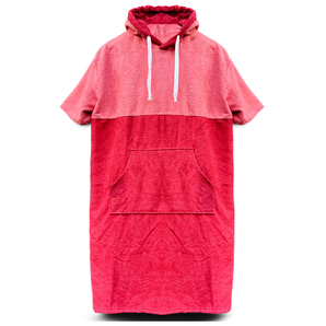 着心地最高!サーフィンお着替えポンチョ 超吸収マイクロファイバータオルポンチョ 薄手軽量 レディース用ピンク ノーブランド