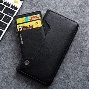 iPhone 15 レザーケース アイフォン15 ケース iPhone15 カバー カード収納 手帳型 ブラック