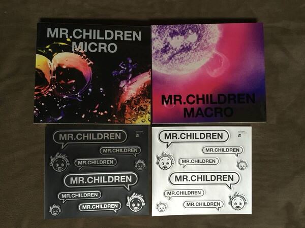 【 送料無料!!・希少なステッカー&DVD付!2セット合計4枚の良品です!】★ミスチル micro&macro◇Mr.Children 2001-2005&2005-2010★