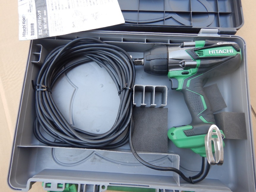 日立　インパクトレンチ　WR12VE HITACHI 日立 インパクトレンチ WR12VE コード式 ケース付 傷や