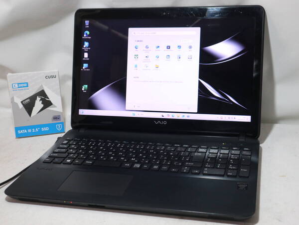 ★VAIO Fit Core i5 ブラック★ win 11 ≪ 爆速仕様 ≫ 新品SSD512GB/メモリ16G/WebCam/WiFi/Bluetooth/Blu-ray/office2024