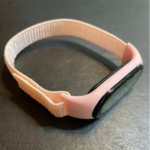 【ピンク】Xiaomi Mi Band 7 交換用 ナイロンバンド 替えベルト