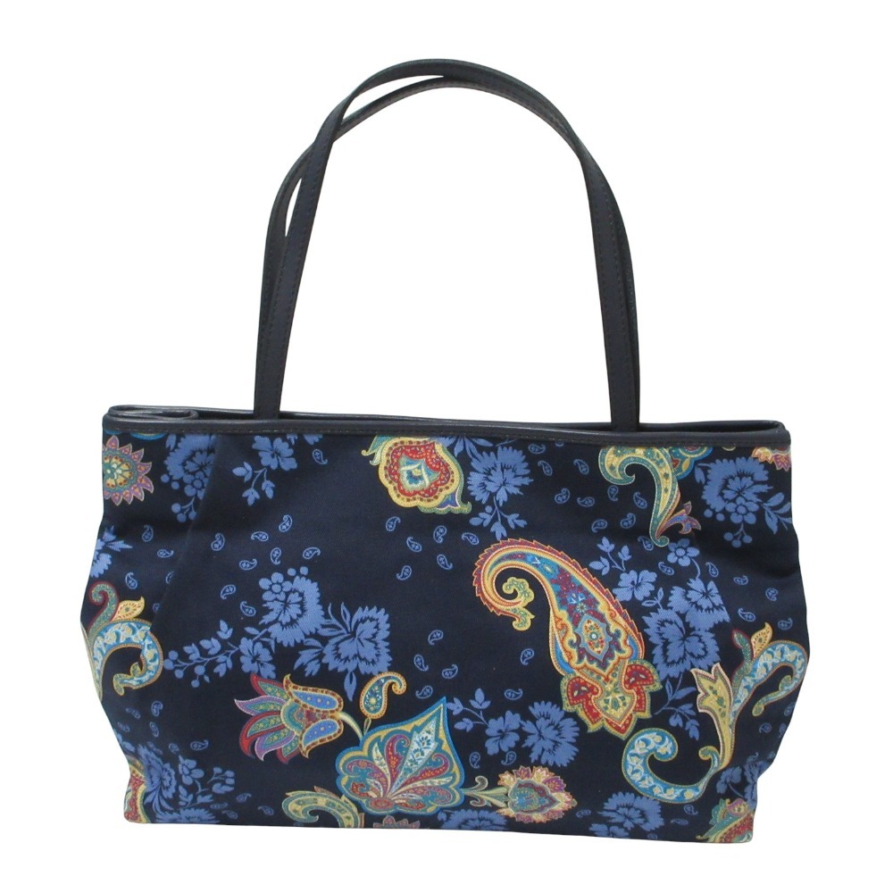 【未使用級】 ETRO エトロ トートバッグ ゴールドロゴ 青 花柄 肩掛け◎ 2025年最新】Yahoo!オークション -エトロ ハンドバッグの中古品