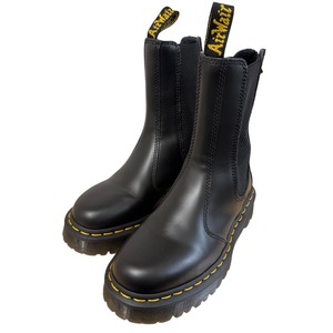 как новый Dr. Martens Dr. Martens 2976 HI BEX W/ZIP кожа Chelsea ботинки со вставкой из резинки ботинки UK3 22cm соответствует черный