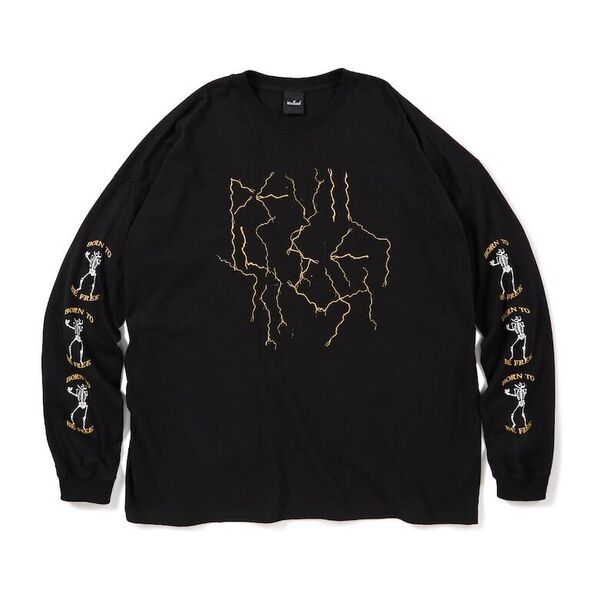 新品未使用 Deviluse デビルユース Lightning BIG L/S T-shirts BLACK-XL