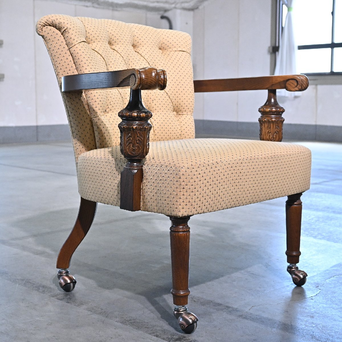 管301☆三越家具☆ブルージュ☆アンティーク☆八角ワゴン デンマークヴィンテージ ソーイングワゴン サイドテーブル 北欧