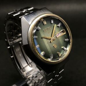 オールドクオーツの名品◆セイコー【38クオーツ/希少緑文字盤/3面カットガラス】初期型高級クオーツ◆諏訪精工舎1974年製◆新品電池交換済