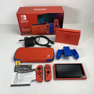 FUZ【中古】Nintendo Switch スイッチ本体 マリオレッドブルー 画面日焼け有り〈034-250815-NM-02-FUZ〉