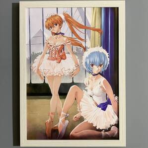 ■エヴァンゲリオン■「CARMINE #20」/A4額装品/貞本義行/バレリーナコスプレ/綾波レイ/アスカ/貴重イラスト/印刷物/インテリア G3306