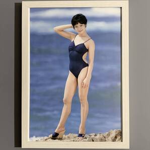 ■由美かおる■「セクシーグラビア」/A4額装品/撮影)池谷朗/セクシー/美乳/女優/美人/昭和レトロ/貴重写真/印刷物/インテリア G3356