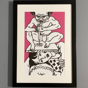 ■佐伯俊男■「SMセレクト 『1970年11月号』 掲載#2」/A4額装品/復刻版/エロティックアート/貴重イラスト/印刷物/インテリア G3395