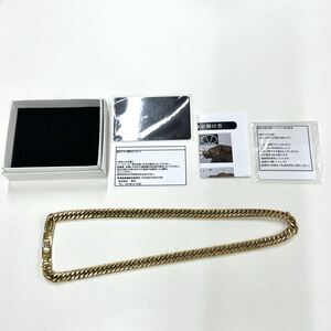 極太チタン磁気ネックレス 磁気 ゴールドカラー 箱付き 喜平ネックレス 長さ 約55cm