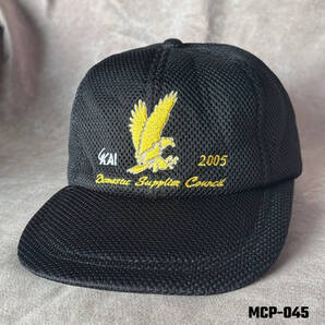 usa古着 2005 イーグル刺繍メッシュキャップ ブラック FREE