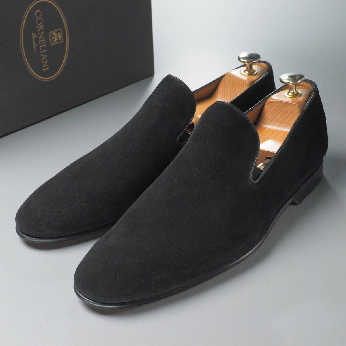 コルネリアーニ（CORNELIANI） イタリア製本革ローファー 黒 10 コルネリアーニ（CORNELIANI） イタリア製本革ローファー 黒 10