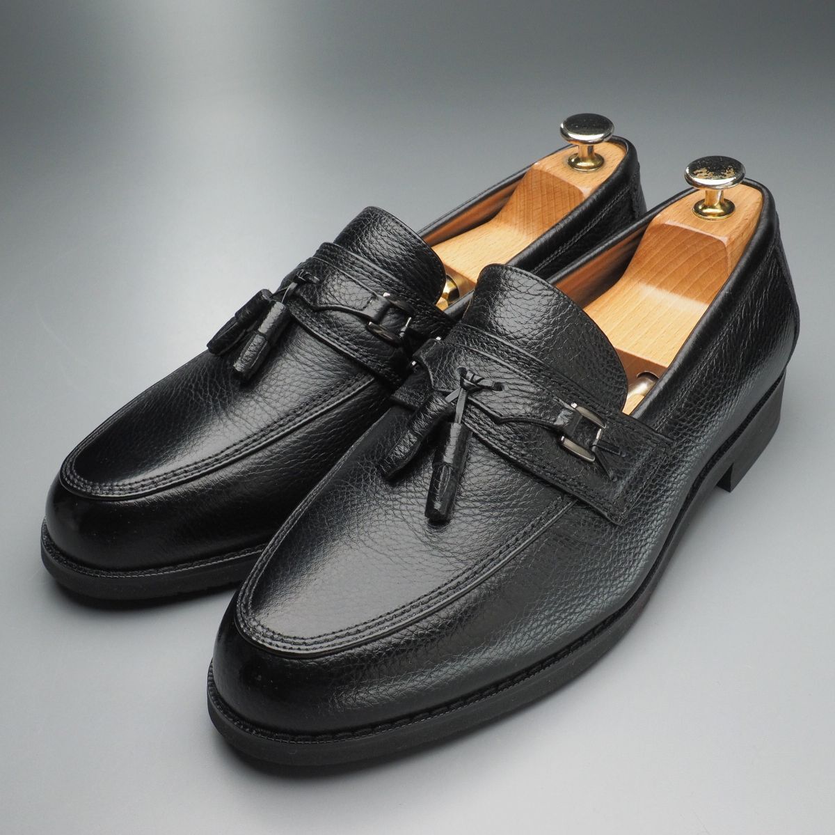 未使用級 MODELLO Madras スエード ローファー 黒 25.5㎝ 2025年