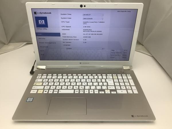 東芝 dynabook P1-X7MP-BW i7-8565U Blu-ray Yahoo!オークション -「dynabook 8565」(コンピュータ) の落札
