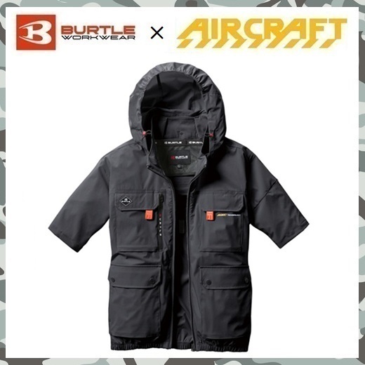 2025 モデル 【 新品 送料無料 】 XL バートル BURTLE ハイバック ファン 半袖 空調服 AC2036 ストーム グレー エアー クラフト