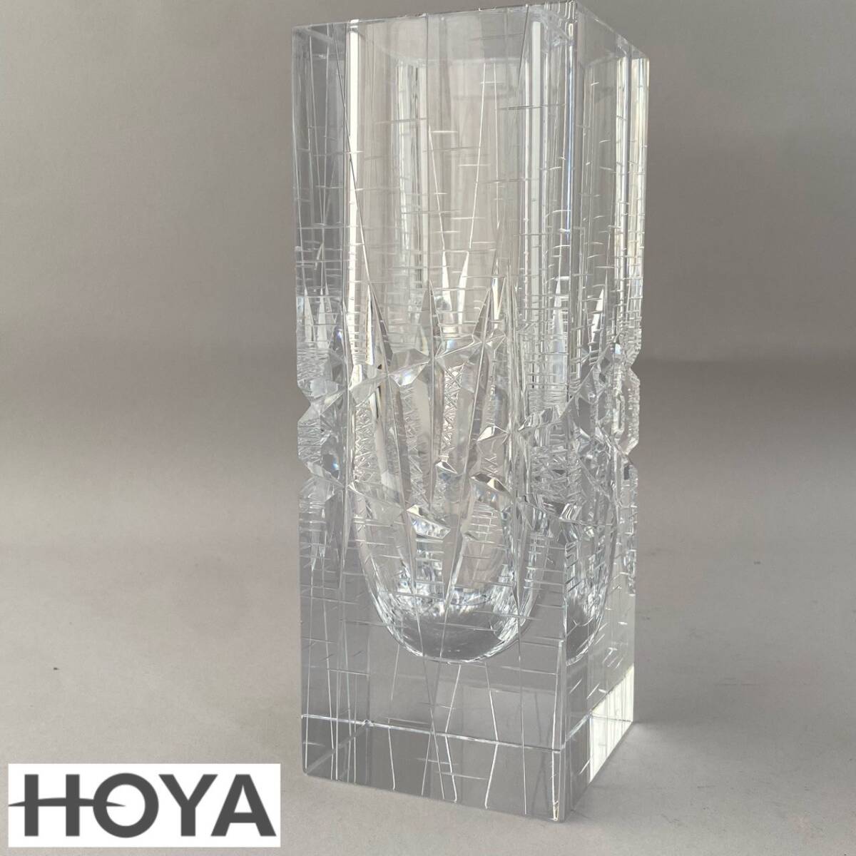 未使用　HOYA クリスタル　花瓶　ケース付き 即納！ HOYA クリスタル 未使用 箱付 花瓶 花器 ローズボウル
