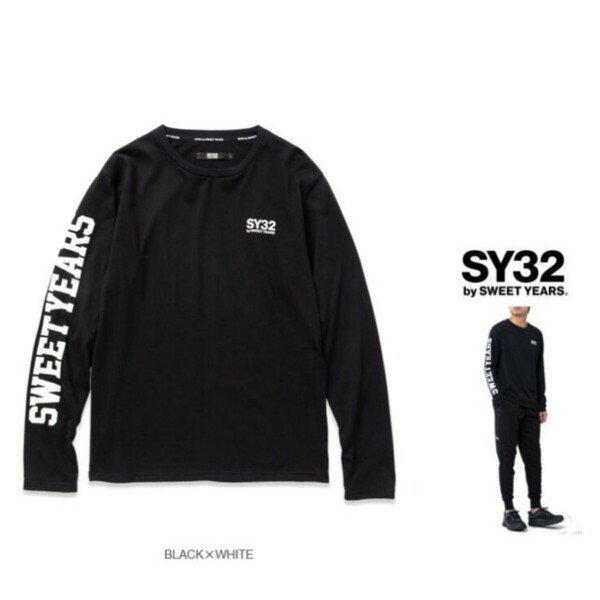 SY32 by SWEET YEARS【 スィートイヤーズ 】1726J【REGULAR】ARM LOGO L/S TEEアーム袖ロゴ・ワンポイント長袖・ロングスリーブTシャツ XL