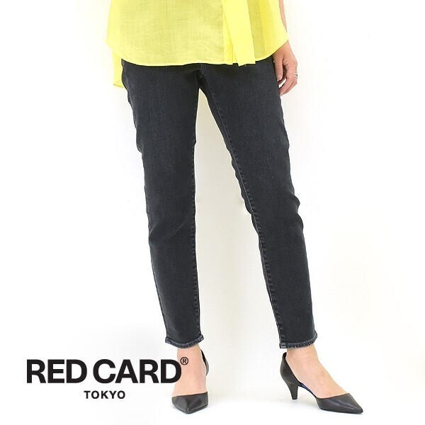 RED CARD TOKYO レッドカード 30th Anniversary SHR スーパーハイライズ スリムテーパードデニムパンツ/23 46303SHR akira - Clean Black
