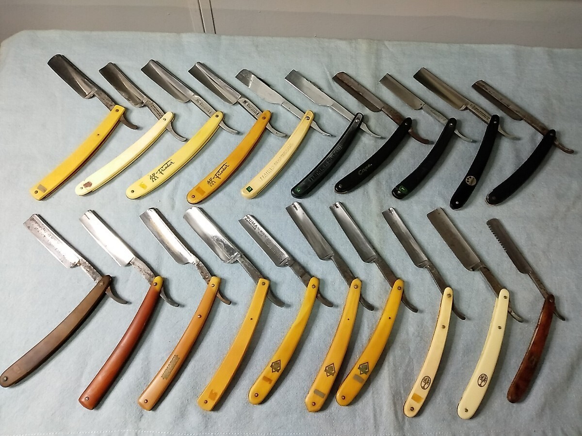 バラ売り可！ヴィンテージ。理容師 カミソリ。ヘンケル他、10本まとめ売り。 バラ売り可！ヴィンテージ。理容師 カミソリ。ヘンケル他、10本
