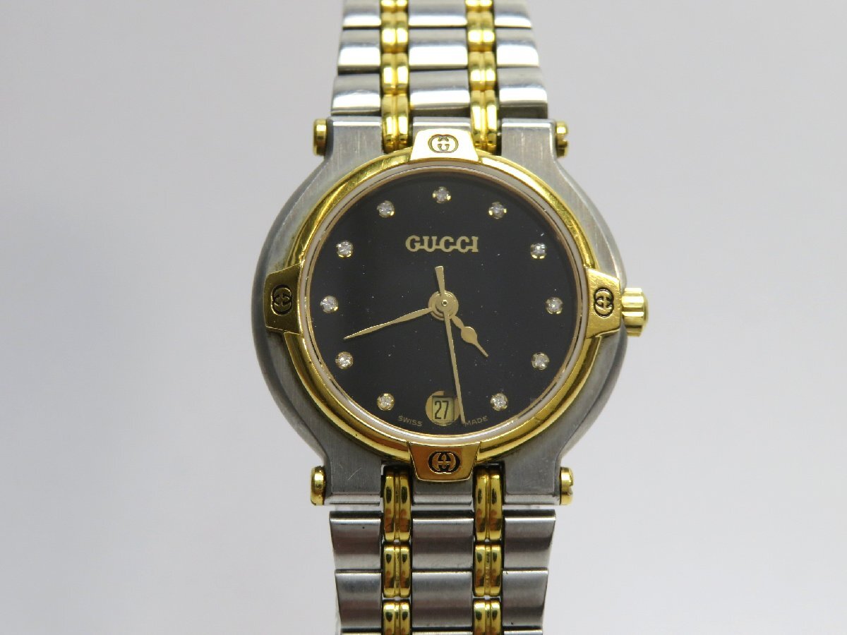 GUCCI時計 9000L 新品電池 稼働品 シルバー ブラック 黒文字盤 2025年最新】Yahoo!オークション -グッチ 9000lの中古品・新品