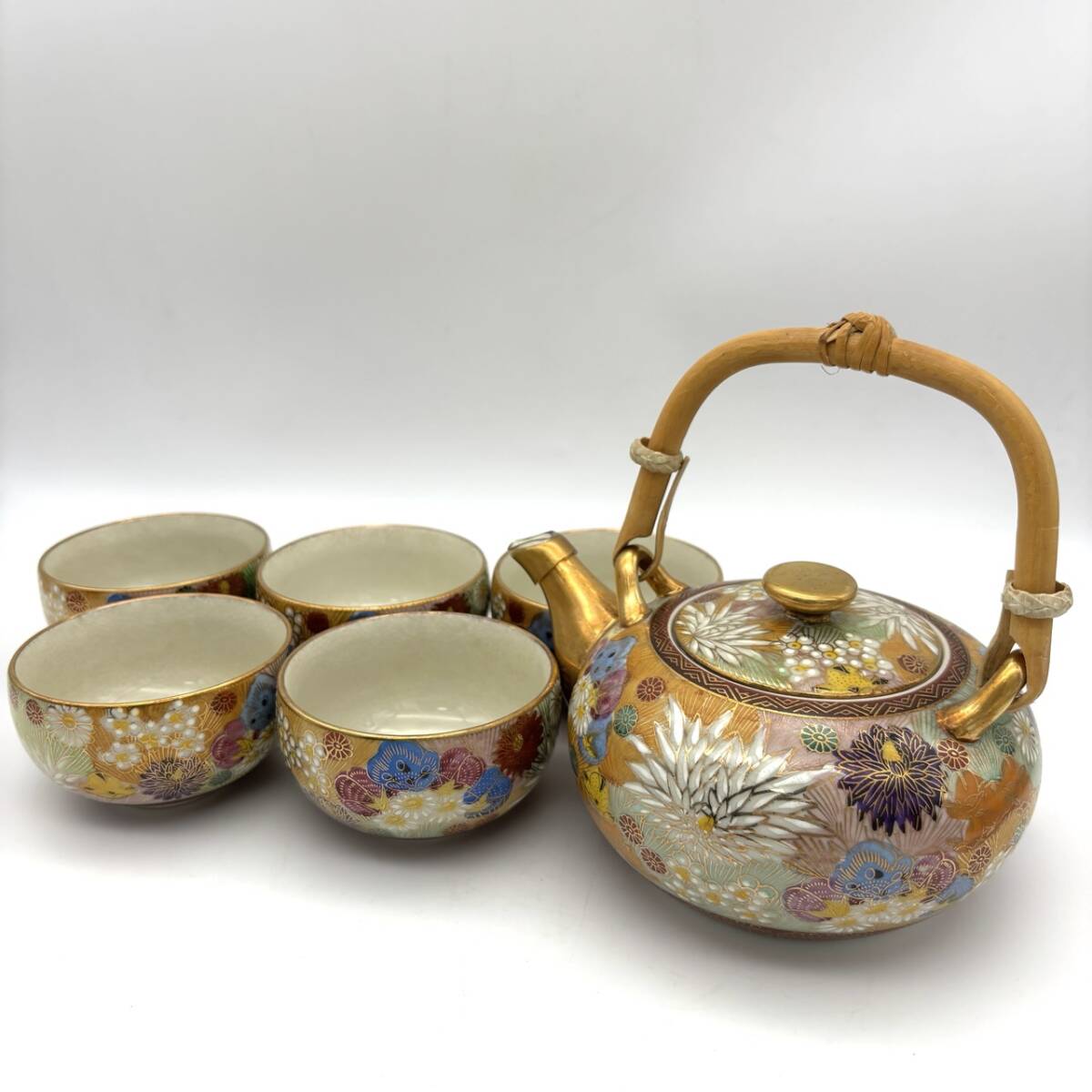 ⑥古九谷焼　茶器セット アンティーク茶器セット（九谷焼） | 古材とアンティーク雑貨 は