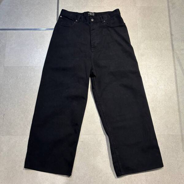 BALENCIAGA バレンシアガ 25SS Baggy Denim Pants ワイドデニムパンツ 745213 TQW83 ブラック size:S【表参道A07】