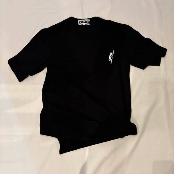 CDG COMME des GARCONS シーディージーコムデギャルソン bias logo T-shirt Tシャツ SZ-T050 ブラック size:XL【代官山A08】