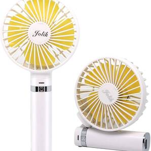 超静音24dB!LEDライト付き 卓上&ハンディ扇風機【Jolik】持ち運びに便利
