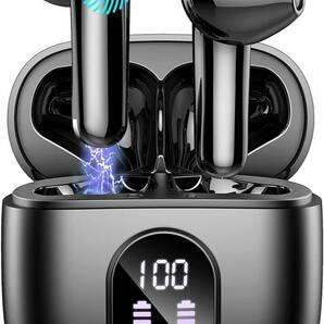 ワイヤレスイヤホン Bluetooth 5.3 最大50時間再生 2024新登場 ENCノイズキャンセリング マイク付きハンズフリー通話