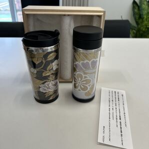 【浅草たつみや】着物タンブラーセット 西陣正絹帯 木箱入り