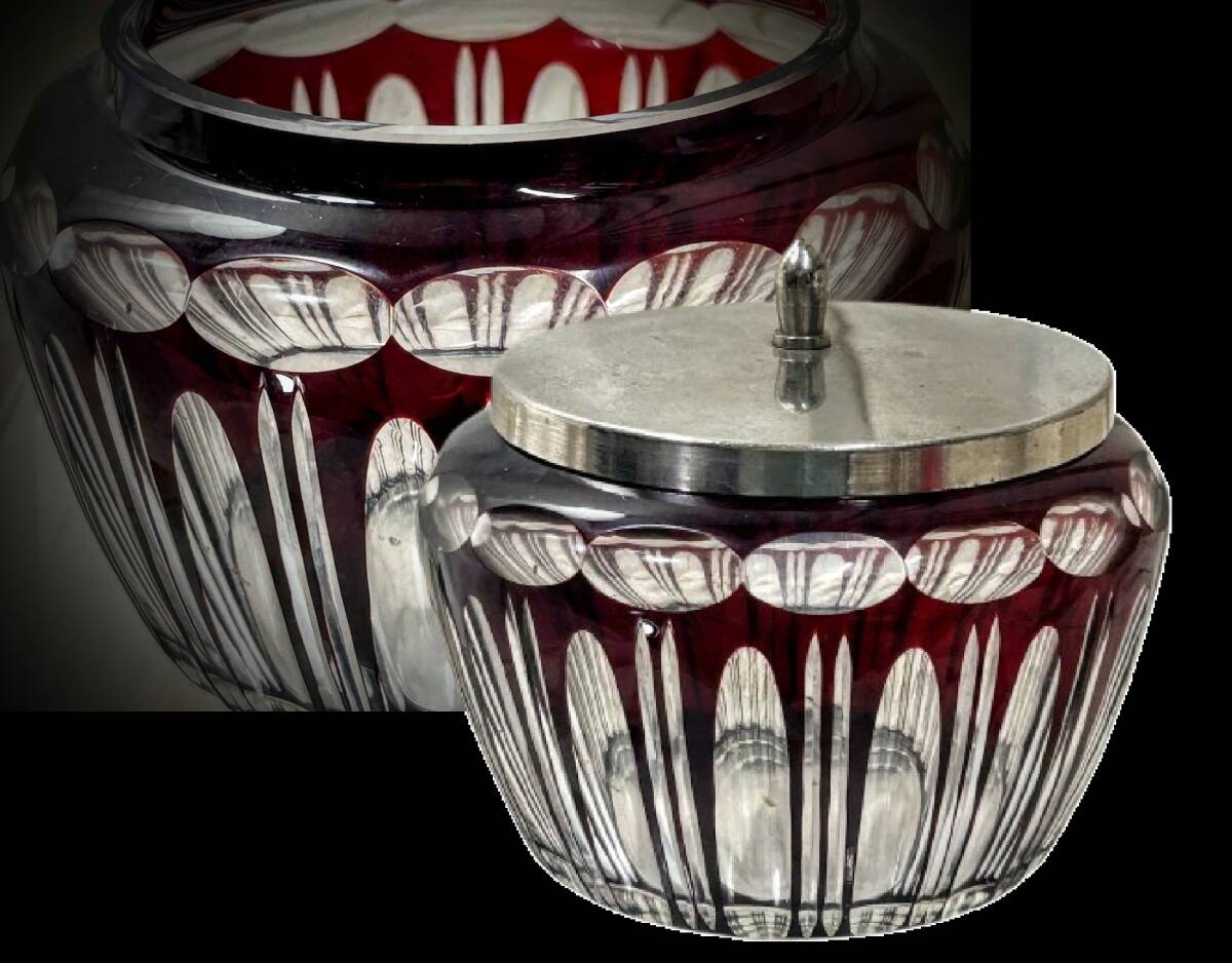 未使用美品☆由水常雄 破れガラス 被せガラス ぐい呑（切子、江戸切子、薩摩切子） 希少 由水常雄 ぐい呑 12客 共箱 説明書 木箱入り 江戸切子 薩摩