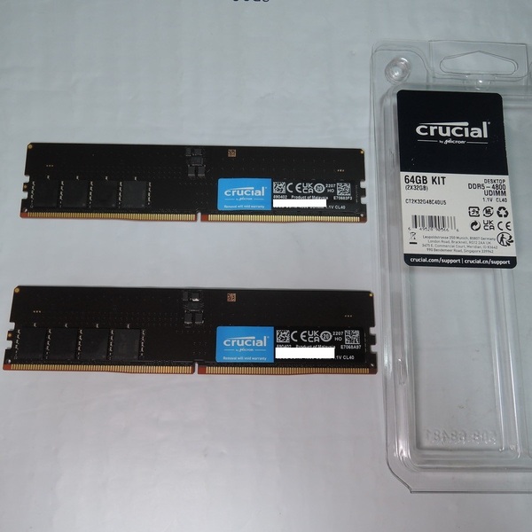 crucial DDR5-4800(PC5-38400) 64GB(32GB×2枚)