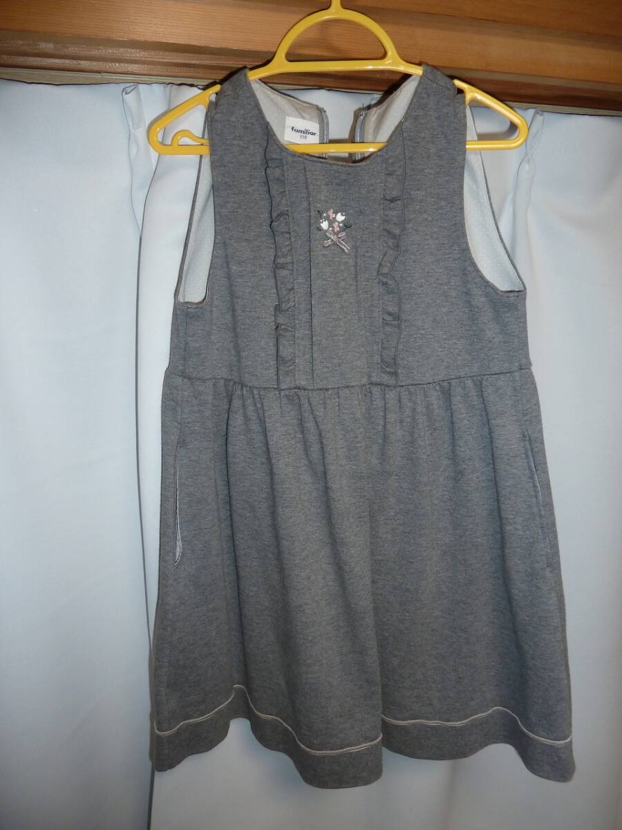 ❣️現行品　美品ファミリア ワンピース　130㎝❣️ ファミリア ワンピース 130センチ 赤系チェック