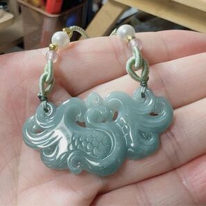 R2-0149天然本翡翠《本物保証》 ひすいペンダント 一点物 魔除け 昇進 成功 風水 金運 財運 幸運 幸福 縁起物